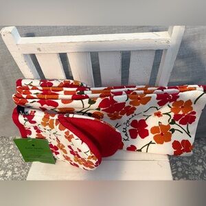 Kate Spade Red and Orange poppy Kitchen Set